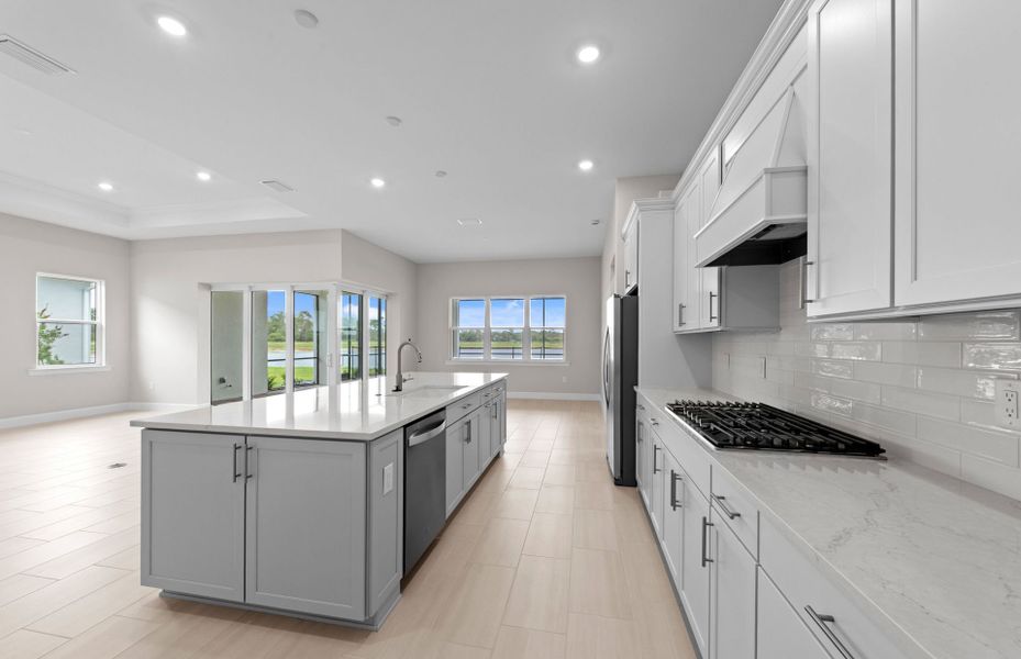 Furnished interior view inside a new home in Del Webb Oak Creek, North Fort Myers (Image 12).