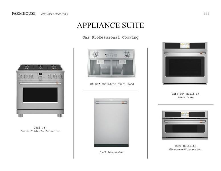 Farmhouse Look Palette 5: Appliance Selection Sheet (*Artist rendering used for illustration purposes only.)