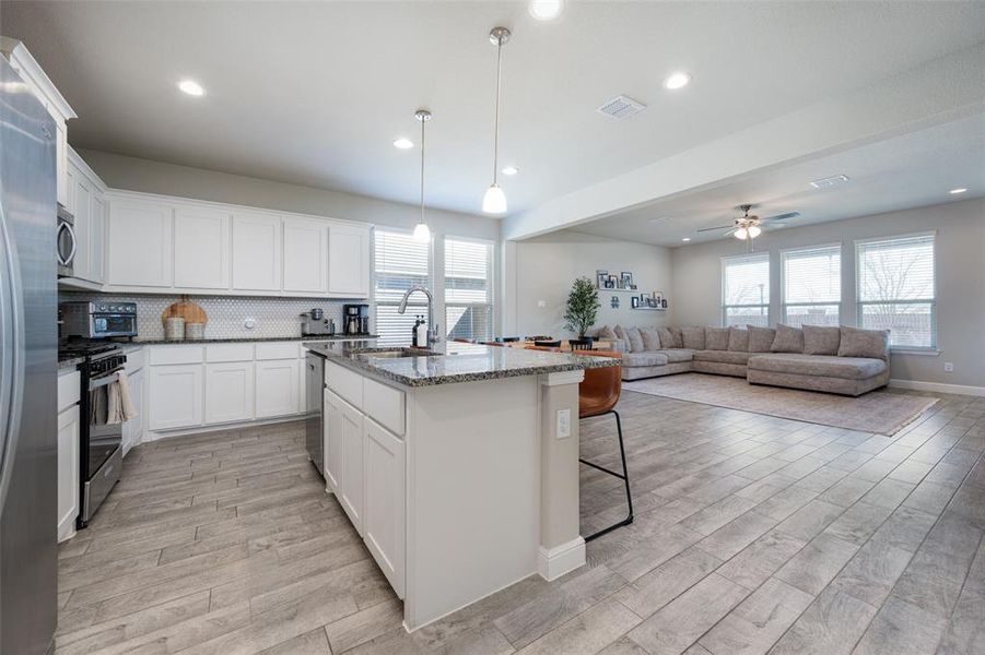 Furnished interior view inside a new home in , Krum (Image 19).