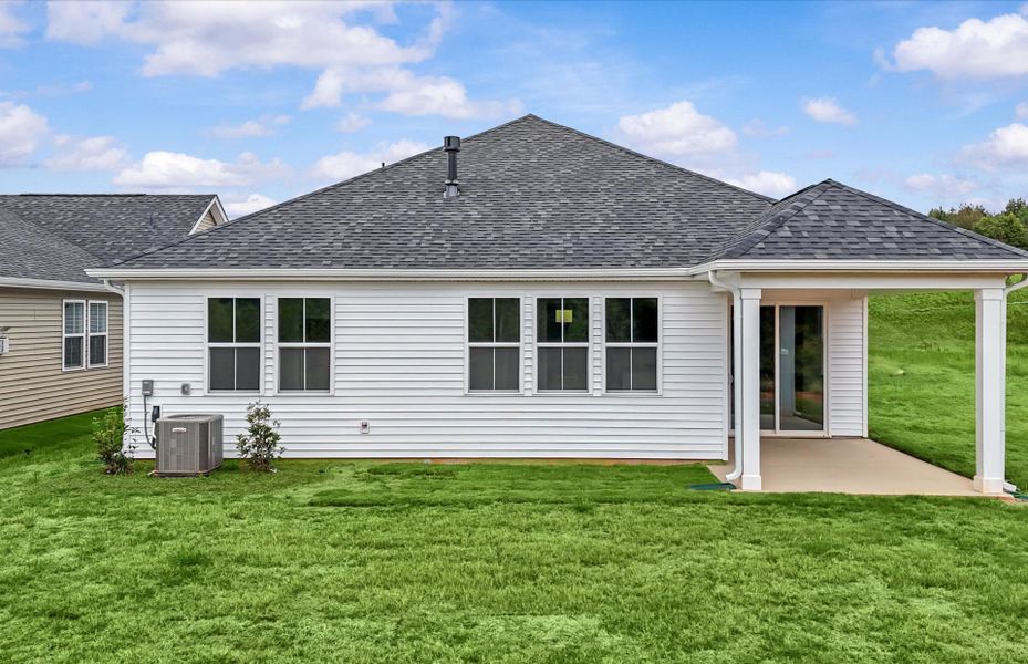 Exterior details and patio area of a home in Sweetwater Hills, Moore (Image 3). Exterior details and patio area of a home in Sweetwater Hills, Moore (Image 3).