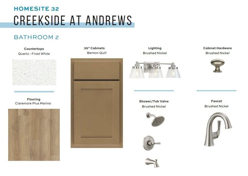 Sample of building materials used in homes in Creekside at Andrews, Summerville (Image 28). Sample of building materials used in homes in Creekside at Andrews, Summerville (Image 28).
