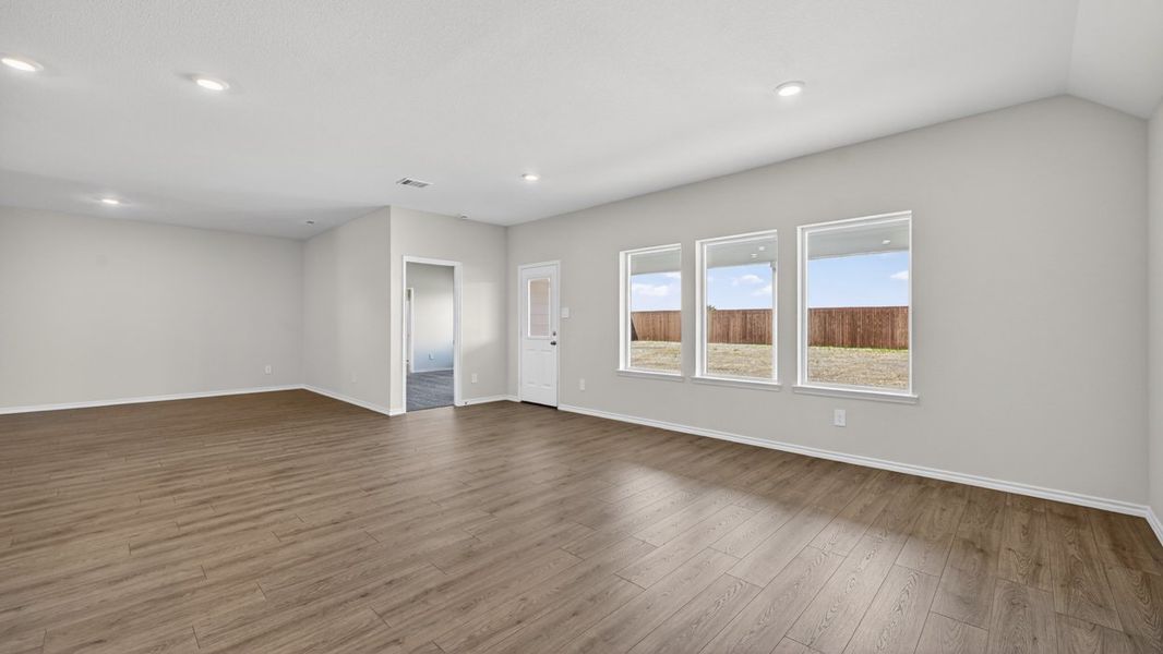 Representative unfurnished interior of a home built from the Egret by D.R. Horton in Windrose, Pilot Point (Image 10). Representative unfurnished interior of a home built from the Egret by D.R. Horton in Windrose, Pilot Point (Image 10).