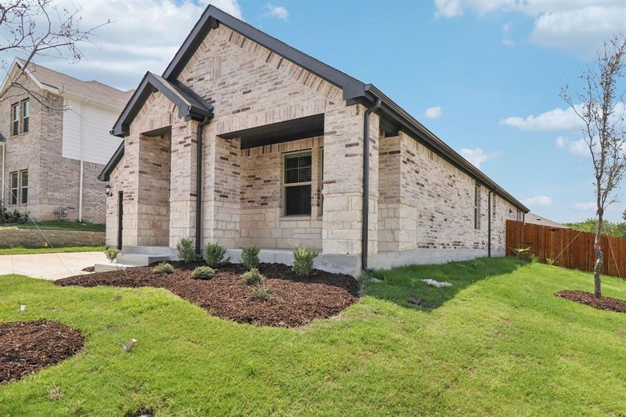 Front exterior of a new home in Simpson Crossing - Signature Series, McKinney, TX, highlighting curb appeal (Image 21).