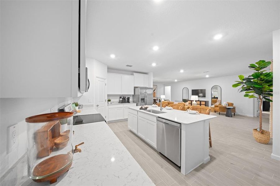 Furnished interior view inside a new home in Pioneer Ranch: Pioneer Ranch 60's, Ocala (Image 11).