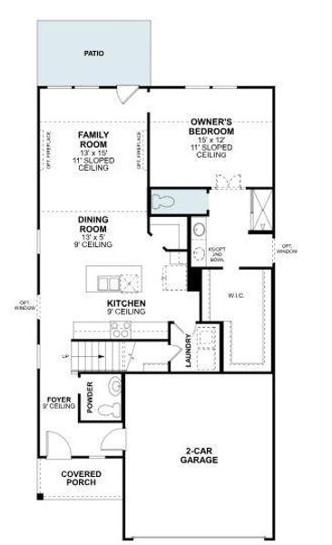 2D floor plan layout of this home in Mobberly Farms, Pilot Point, TX (Image 2). 2D floor plan layout of this home in Mobberly Farms, Pilot Point, TX (Image 2).