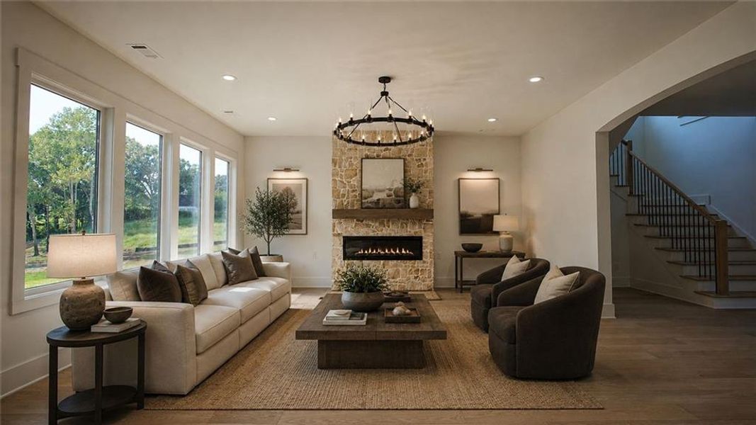 Furnished interior view inside a new home in , Flowery Branch (Image 19).