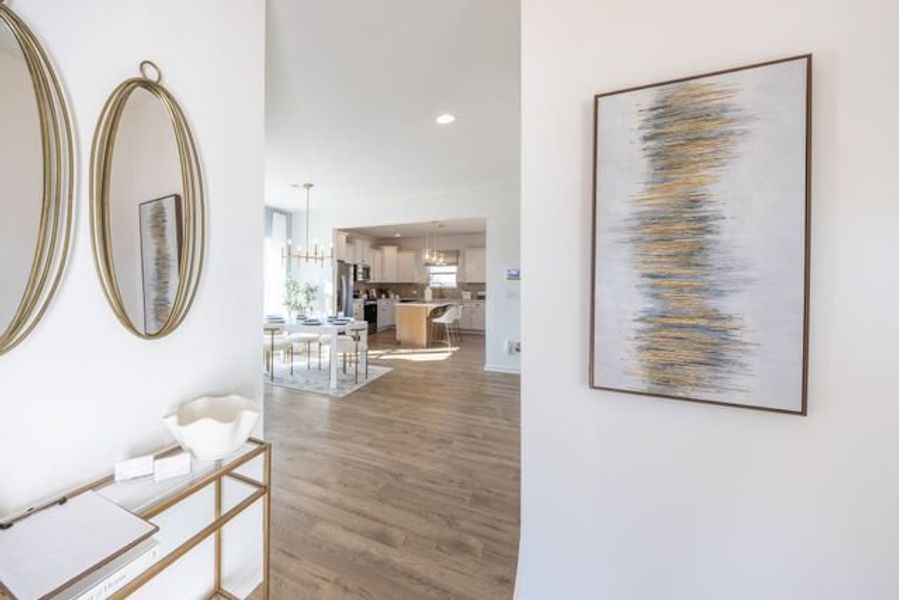 Representative furnished interior of a home built from the Hudson by True Homes in Whispering Hills, Locust (Image 11).