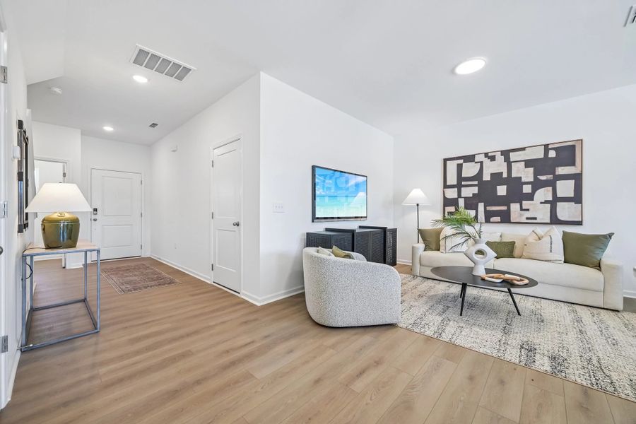 Furnished interior view inside a new home in Towns at Crescent Mills, Wilson's Mills (Image 6).