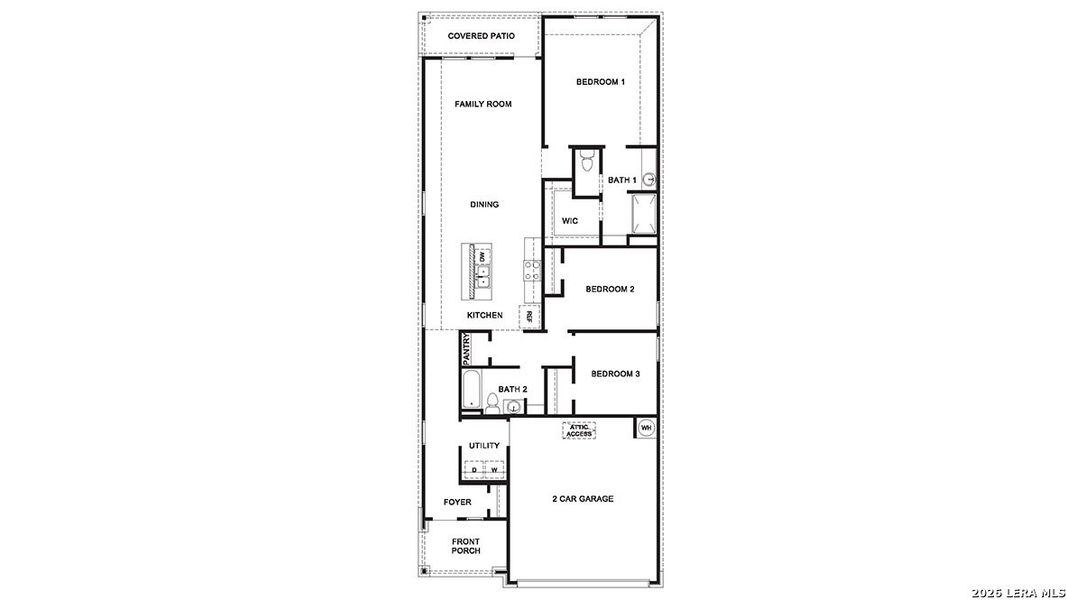 2D floor plan layout of this home in Veranda, San Antonio, TX (Image 3).