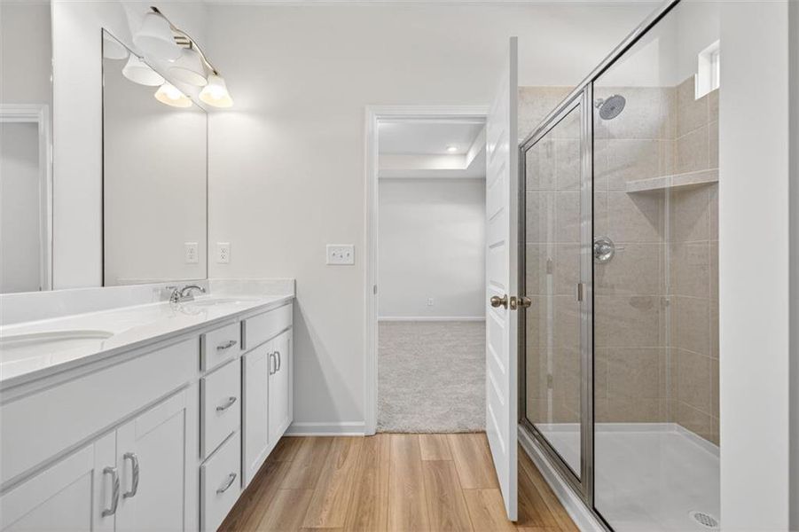 Furnished interior view inside a new home in Franklin Manor, Lawrenceville (Image 31). Furnished interior view inside a new home in Franklin Manor, Lawrenceville (Image 31).
