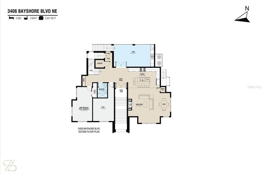2D floor plan layout of this home in , St. Petersburg, FL (Image 6).