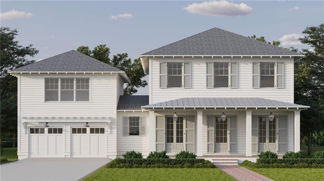 Front elevation of The Belmont - one of Canopy Builders newest floorplans Front elevation of The Belmont - one of Canopy Builders newest floorplans