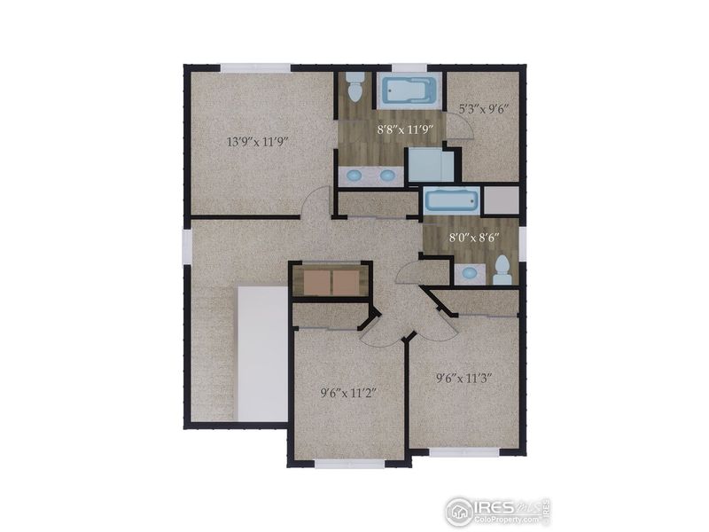 2D floor plan layout of this home in Wilson Commons, Loveland, CO (Image 7). 2D floor plan layout of this home in Wilson Commons, Loveland, CO (Image 7).
