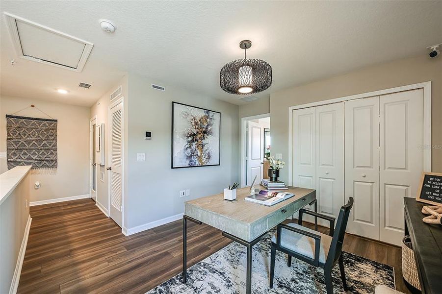 Furnished interior view inside a new home in Towns at Riverwalk: Lake Monroe TH, Sanford (Image 13). Furnished interior view inside a new home in Towns at Riverwalk: Lake Monroe TH, Sanford (Image 13).