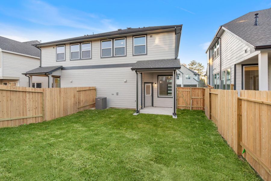 Exterior details and patio area of a home in Woodforest, Montgomery (Image 3). Exterior details and patio area of a home in Woodforest, Montgomery (Image 3).