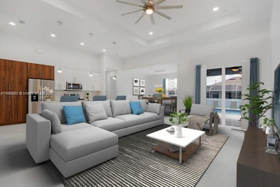 Furnished interior view inside a new home in , Cape Coral (Image 15).