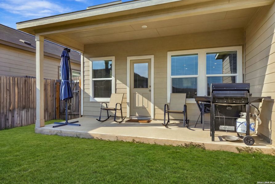 Exterior details and patio area of a home in Silos: Barrington Collection, San Antonio (Image 22).
