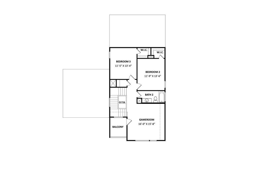 2D floor plan layout of this home in Easthaven at Bridgeland Central, Cypress, TX (Image 3).
