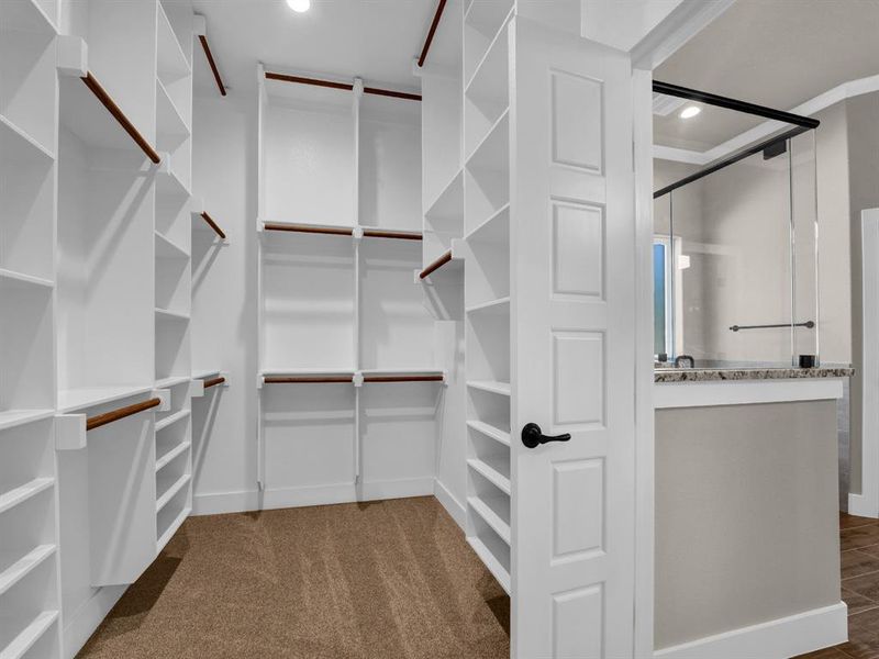 View of walk in closet
