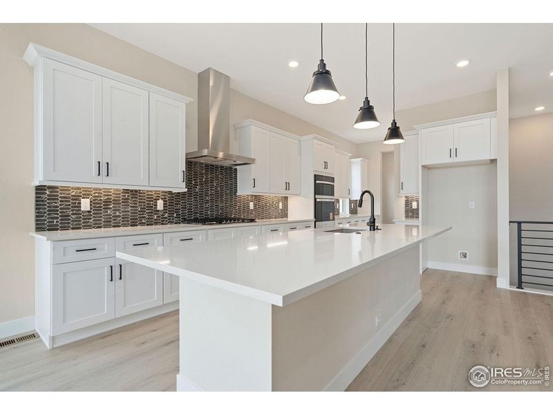 Furnished interior view inside a new home in Kitchel Lake at Serratoga Falls, Timnath (Image 10).