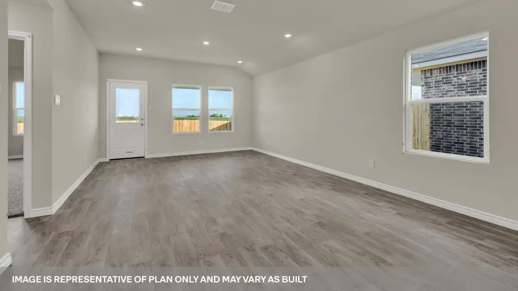 Representative unfurnished interior of a home built from the The Caroline by D.R. Horton in Trails of Windcrest, Fredericksburg (Image 9).
