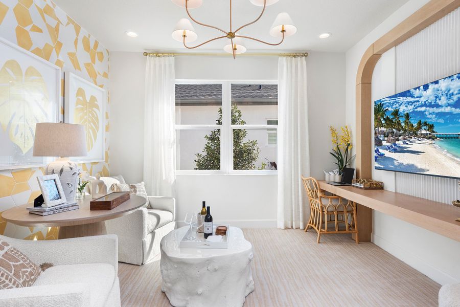 Representative furnished interior of a home built from the Camelia by GL Homes in Valencia Ridge (55+), Wesley Chapel (Image 11).