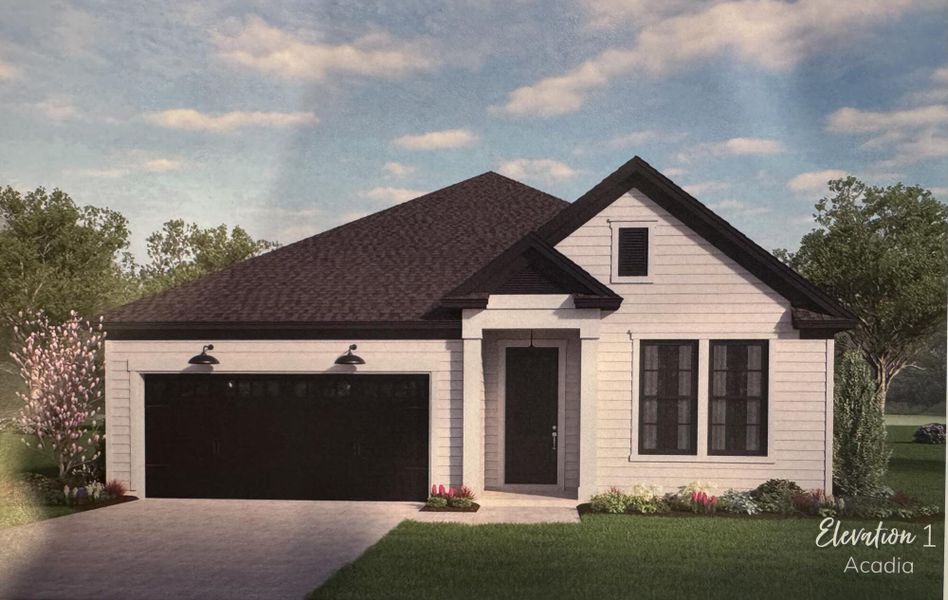 Front exterior of a new home in Indigo Place, North Charleston, SC, highlighting curb appeal (Image 24). Front exterior of a new home in Indigo Place, North Charleston, SC, highlighting curb appeal (Image 24).