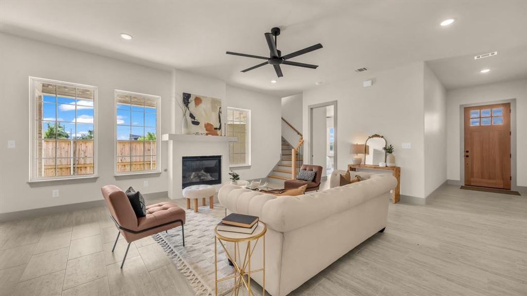 Furnished interior view inside a new home in , Aledo (Image 29).