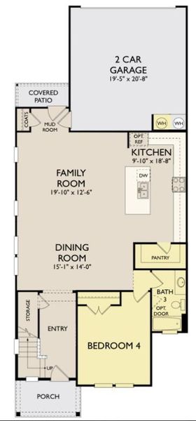 2D floor plan layout of this home in Lariat, Liberty Hill, TX (Image 2). 2D floor plan layout of this home in Lariat, Liberty Hill, TX (Image 2).