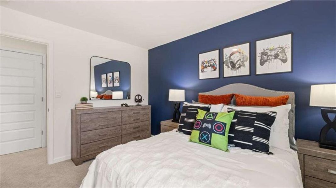 Furnished interior view inside a new home in Oakchase at Hampton, Hampton (Image 37).