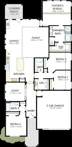 2D floor plan layout of this home in Mustang Lakes, Celina, TX (Image 2). 2D floor plan layout of this home in Mustang Lakes, Celina, TX (Image 2).