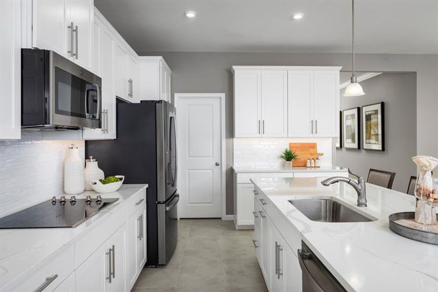 Representative furnished interior of a home built from the Peterson Cove by Ryan Homes in Morningside Reserve, Leesburg (Image 3).