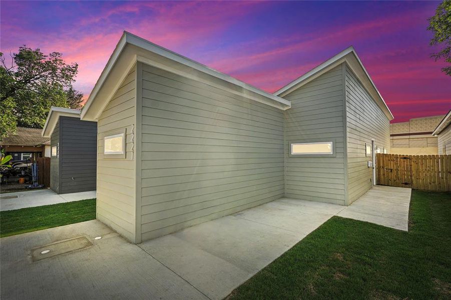Exterior details and patio area of a home in , Dallas (Image 18). Exterior details and patio area of a home in , Dallas (Image 18).