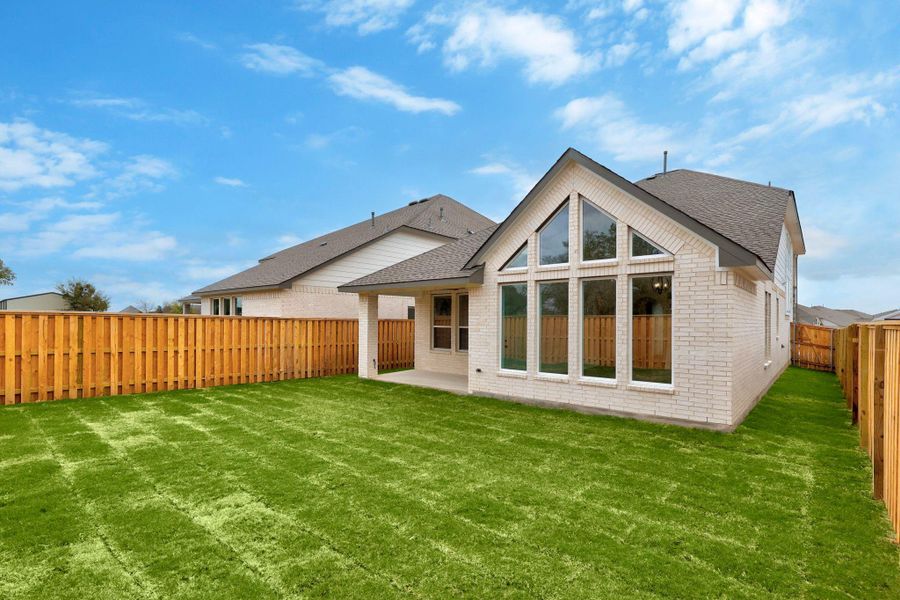 Exterior details and patio area of a home in Parmer Ranch - 40', Georgetown (Image 20). Exterior details and patio area of a home in Parmer Ranch - 40', Georgetown (Image 20).