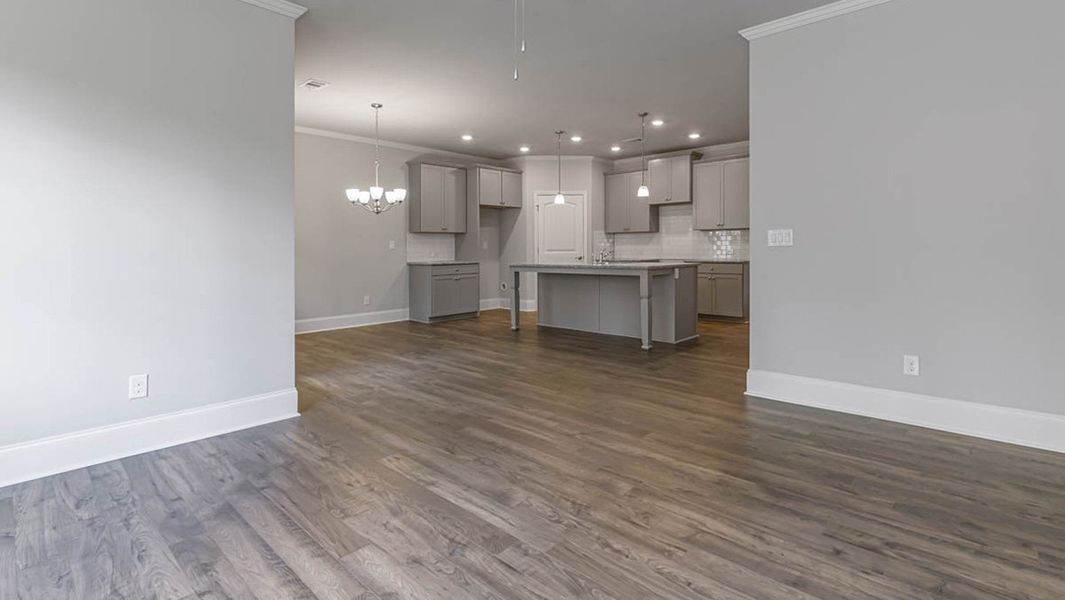 Representative unfurnished interior of a home built from the CLAIBORNE by D.R. Horton in Hamptons at Riverwood North, Dallas (Image 21).