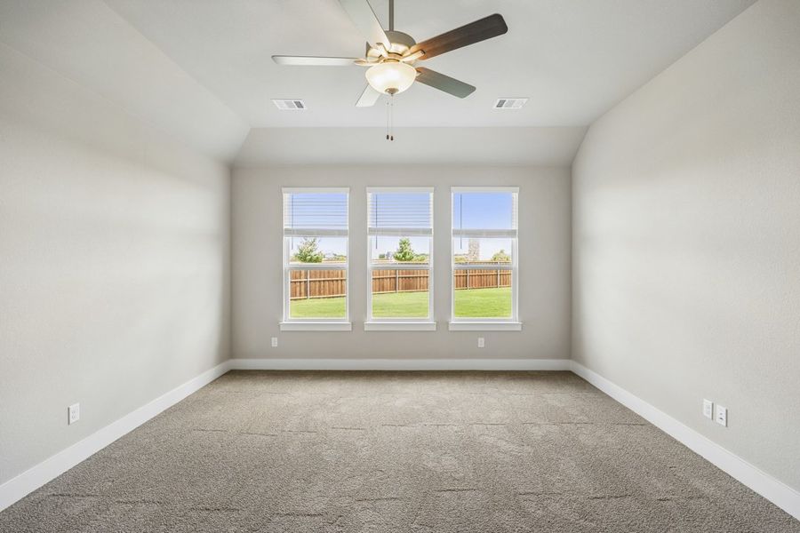 Representative unfurnished interior of a home built from the The Mockingbird by Lillian Custom Homes in Polo Ridge, Forney (Image 41).
