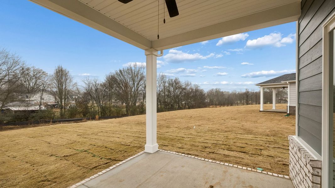 Exterior details and patio area of a home in Harvest Point, Spring Hill (Image 29).