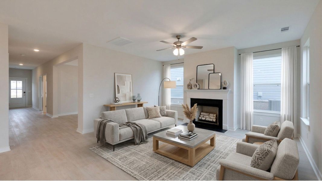 Dedicated Living Room space with plenty of natural light and room for cozy furniture