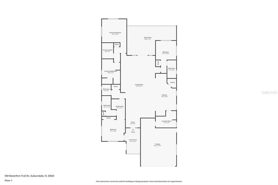 2D floor plan layout of this home in , Auburndale, FL (Image 3).