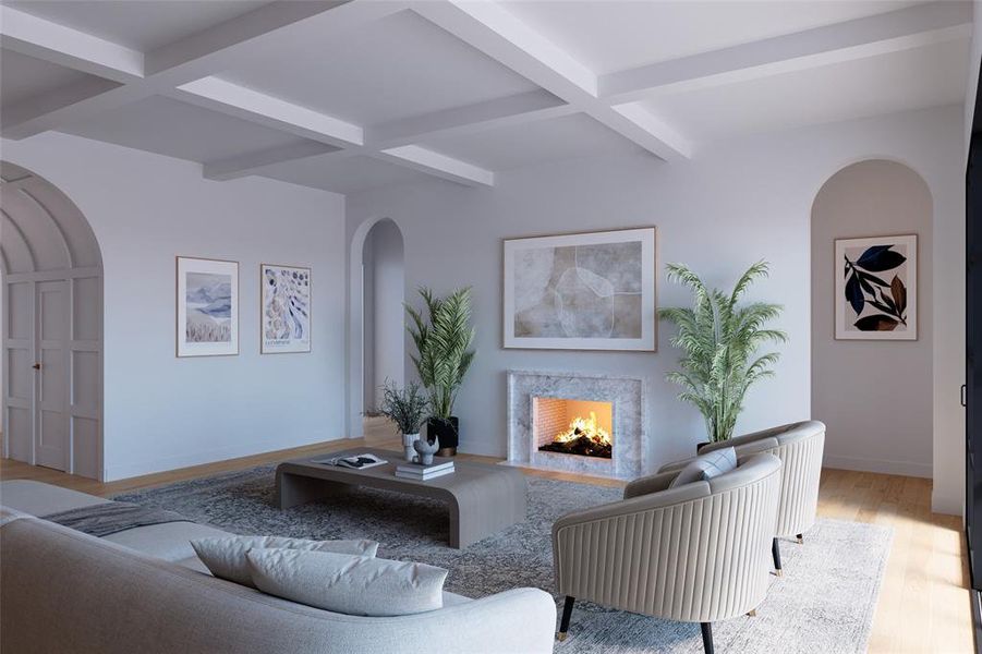 Furnished interior view inside a new home in , Dallas (Image 12).