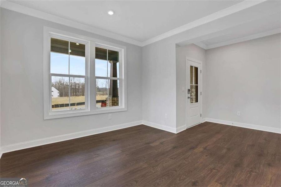 Spacious, unfurnished interior of a new home in The Paddocks at Doc Hughes, Buford (Image 38).