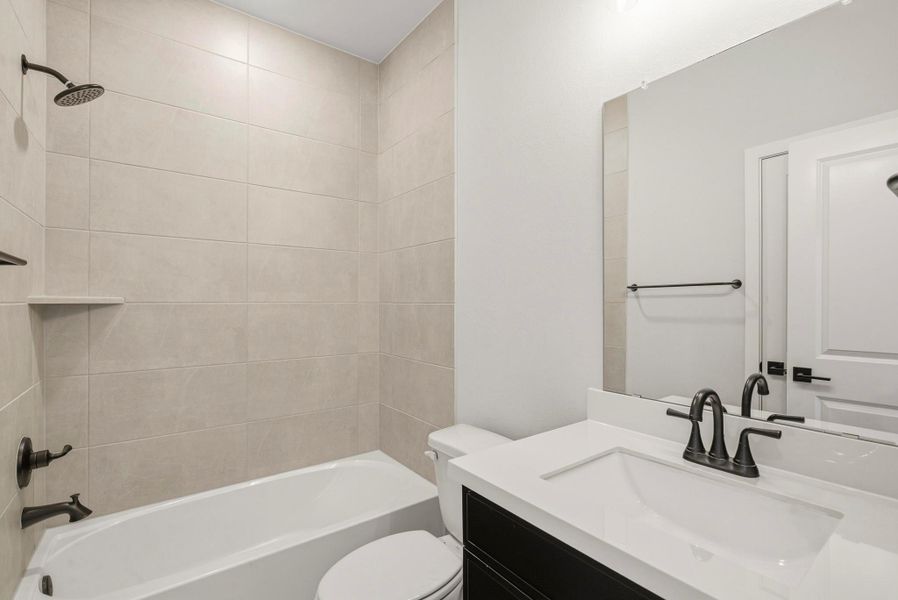Furnished interior view inside a new home in Bridgeland 45', 50', 70', Cypress (Image 6). Furnished interior view inside a new home in Bridgeland 45', 50', 70', Cypress (Image 6).