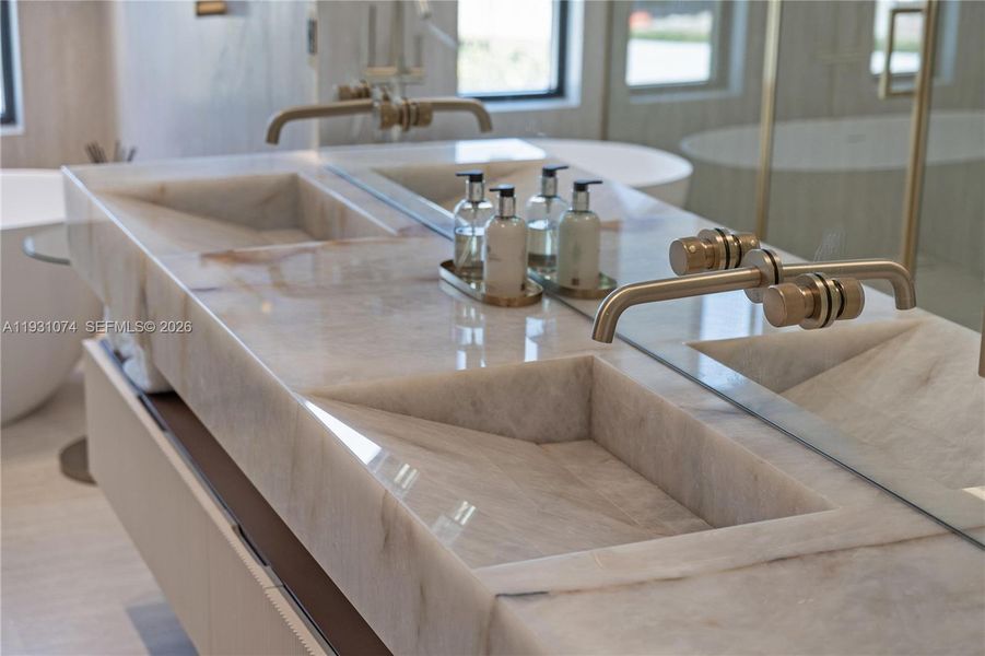 Close-up of interior finishes inside a home in , Miami Beach (Image 22).