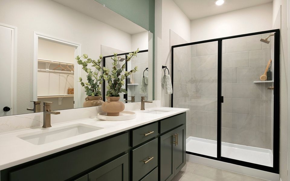 Representative furnished interior of a home built from the Verbena by Brookfield Residential in Elyson, Katy (Image 4).