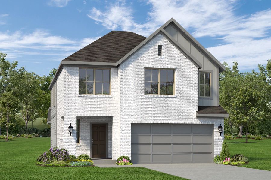 Representative exterior photo of a completed home built from the Angelina by Autograph Homes in Aldeana - Tejas Collection, Bonney, TX (Image 5). Representative exterior photo of a completed home built from the Angelina by Autograph Homes in Aldeana - Tejas Collection, Bonney, TX (Image 5).