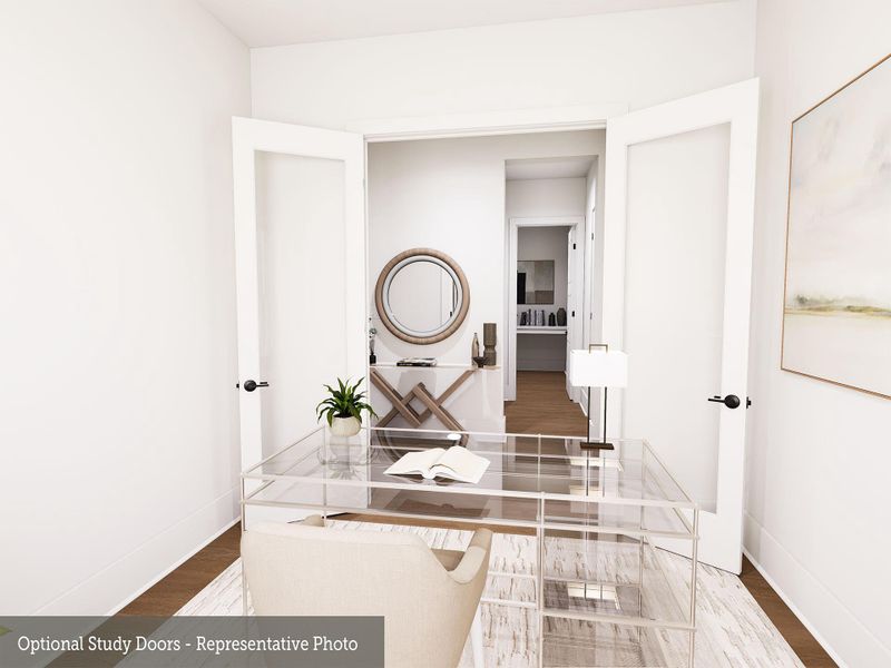 Furnished interior view inside a new home in The Woodlands Hills - Reserve Collection, Willis (Image 4).