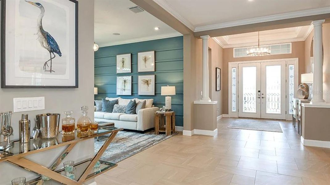 Furnished interior view inside a new home in Esplanade at Wiregrass Ranch, Wesley Chapel (Image 7). Furnished interior view inside a new home in Esplanade at Wiregrass Ranch, Wesley Chapel (Image 7).