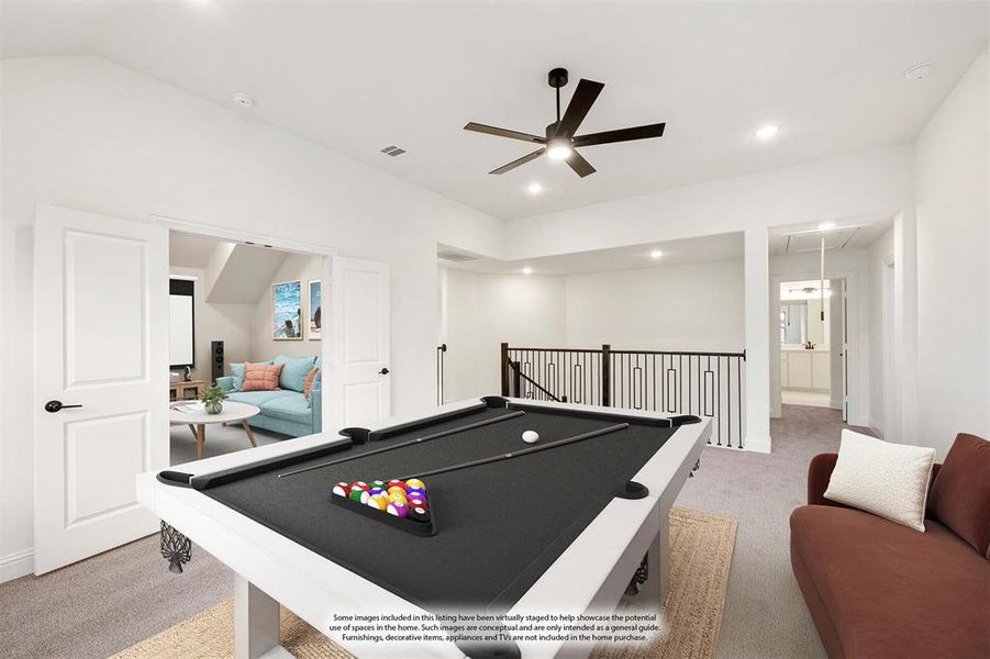 Furnished interior view inside a new home in Windsong Ranch Classic 61, Prosper (Image 30).