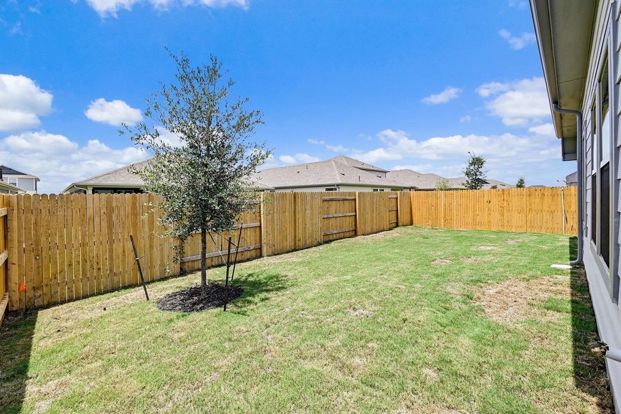 Exterior details and patio area of a home in Prairie Winds, Hutto (Image 24).