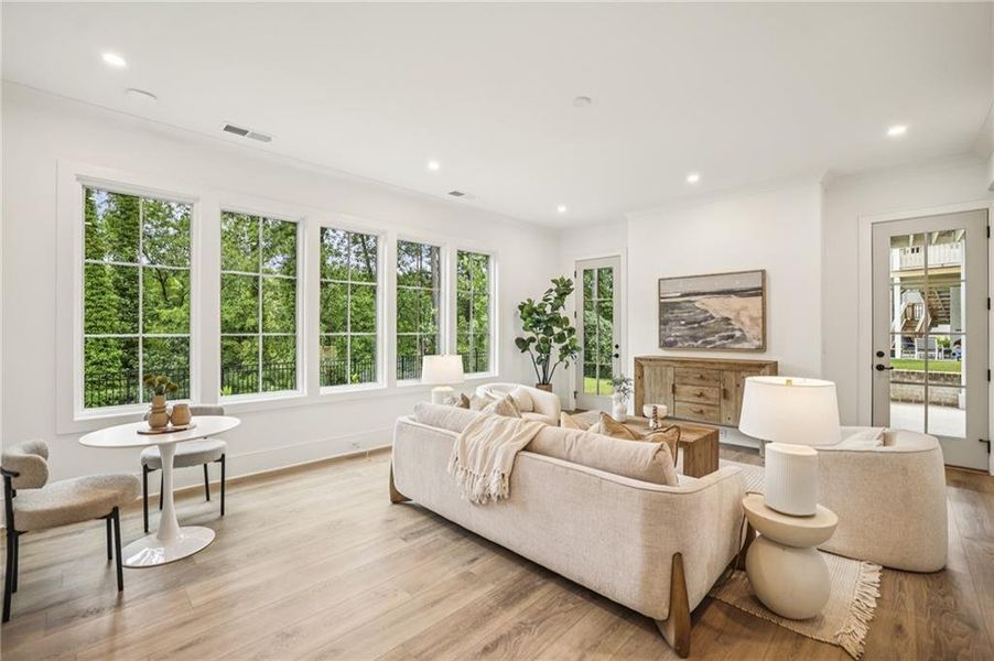 Furnished interior view inside a new home in , Roswell (Image 27). Furnished interior view inside a new home in , Roswell (Image 27).